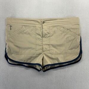 Vintage Mighty mac Shorts Men's 42 Beige Tan Coaches Elastic USA 70s 80s Talon